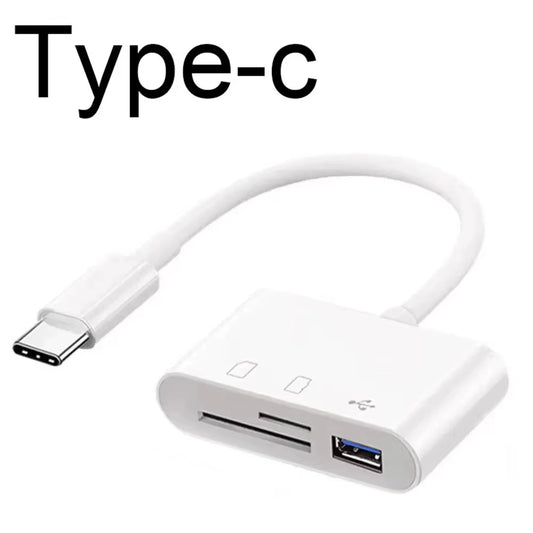 3 in 1 Adapter Type-C, Tf, Cf, Sd, Memory Card Reader, Recorder, Compact Flash Usb-C, Pro, Huawei, Macbook